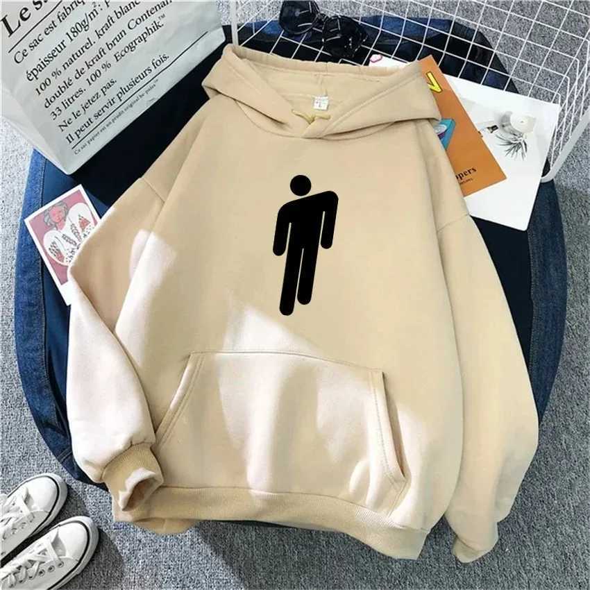 Cotton hoodie rapper Billie Hip Hop Eilish Fleece unisex streetwear childrens casual Y2K sportswear hoodie clothing W240820