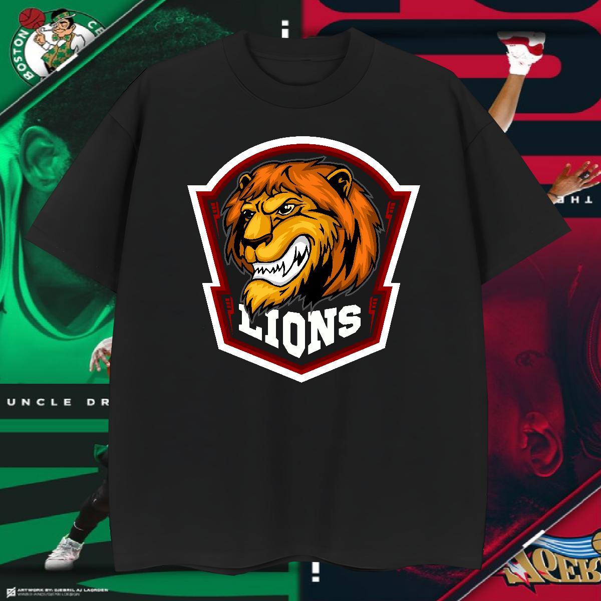 Cool Design T-Shirts lion Round Neck Short Sleeve Sport Plus Size Cartoon 230g Cotton Men Tops Tees Designer Wear