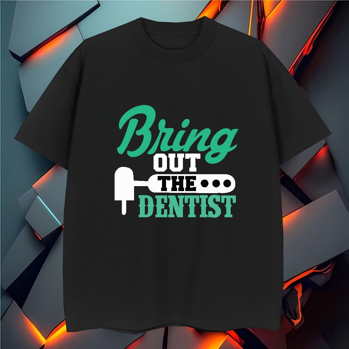 Soft Denstist 100% Cotton 230g Mens Tshirts Daily Outfit Breathable T shirt Wholesale Asian Size Clothings
