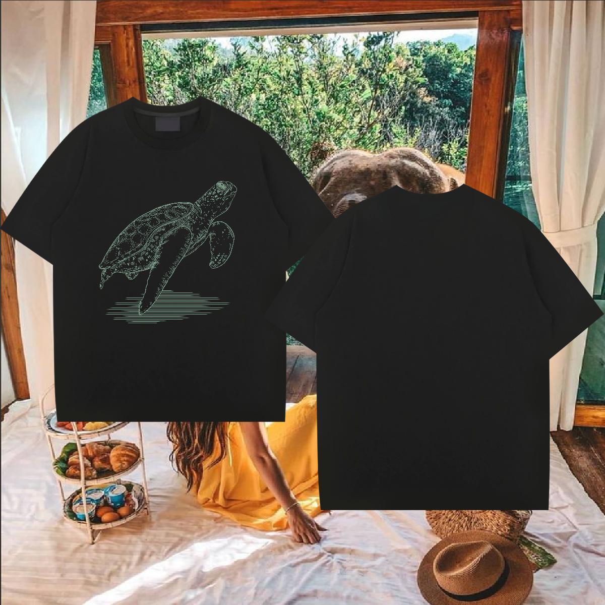 Factory Direct Tshirt for Man Woman tortoise Hip Hop Street 230g 100% Cotton Clothes O-Neck Short Sleeve High Quality Mens T Shirts Oversized 4XL