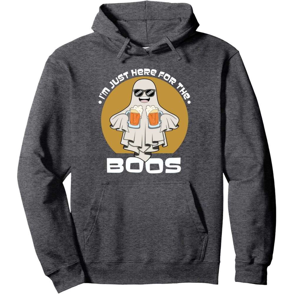 Hoodie for Mens Womens I'm Just Here For The Boos Funny Halloween Costume Halloween Pullover Hoodie Hoodies sweatshirt pullover jacket Long sleev