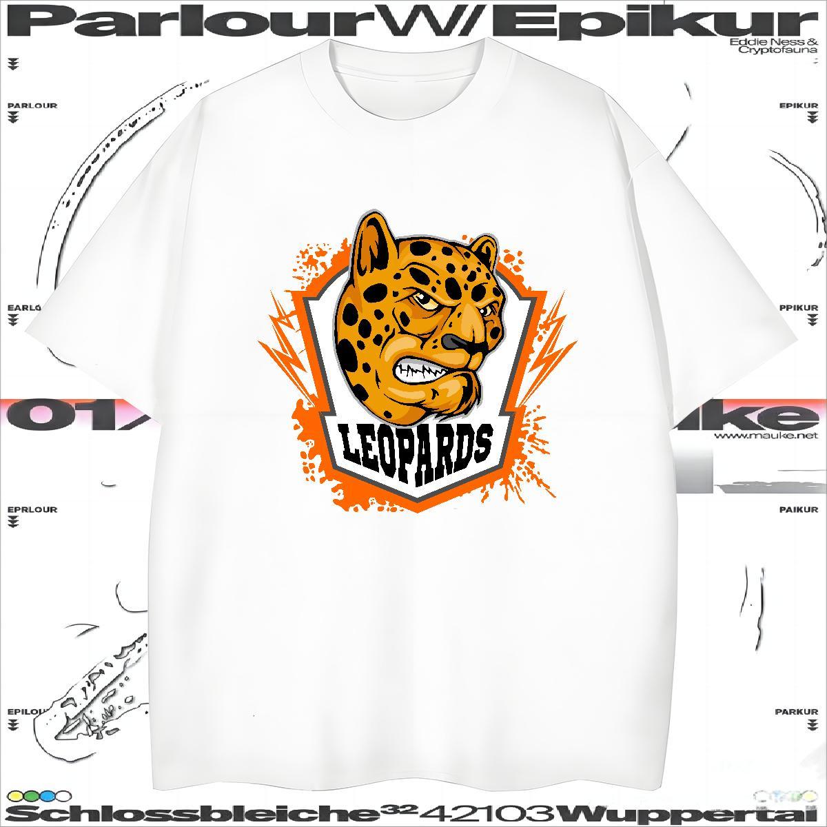 Comfortable Men T Shirts leopard O Neck Short Sleeves Street wear Hip Hop DIY 100% Cotton 230g Men Tees Fashion Casual Tops Shirt