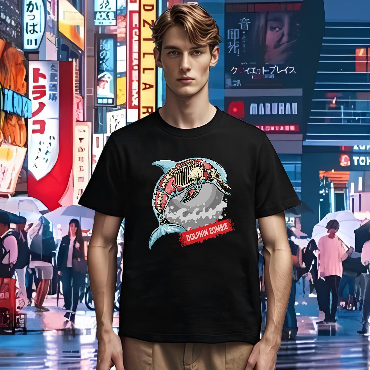Designer Fashion Men Tops Tees dolphin Sports Casual 230g Cotton Polos Breathable Short Sleeve High Quality T-Shirts for Men DIY Anime