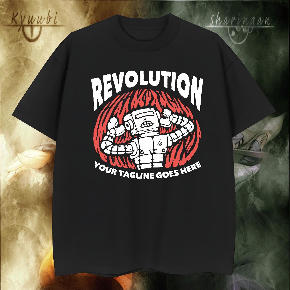 Unisex Tshirt for Man Woman Casual Daily Wear 230g Pure Cotton Anime Crew Neck robot Men T Shirts Designer Fashion Top Tees