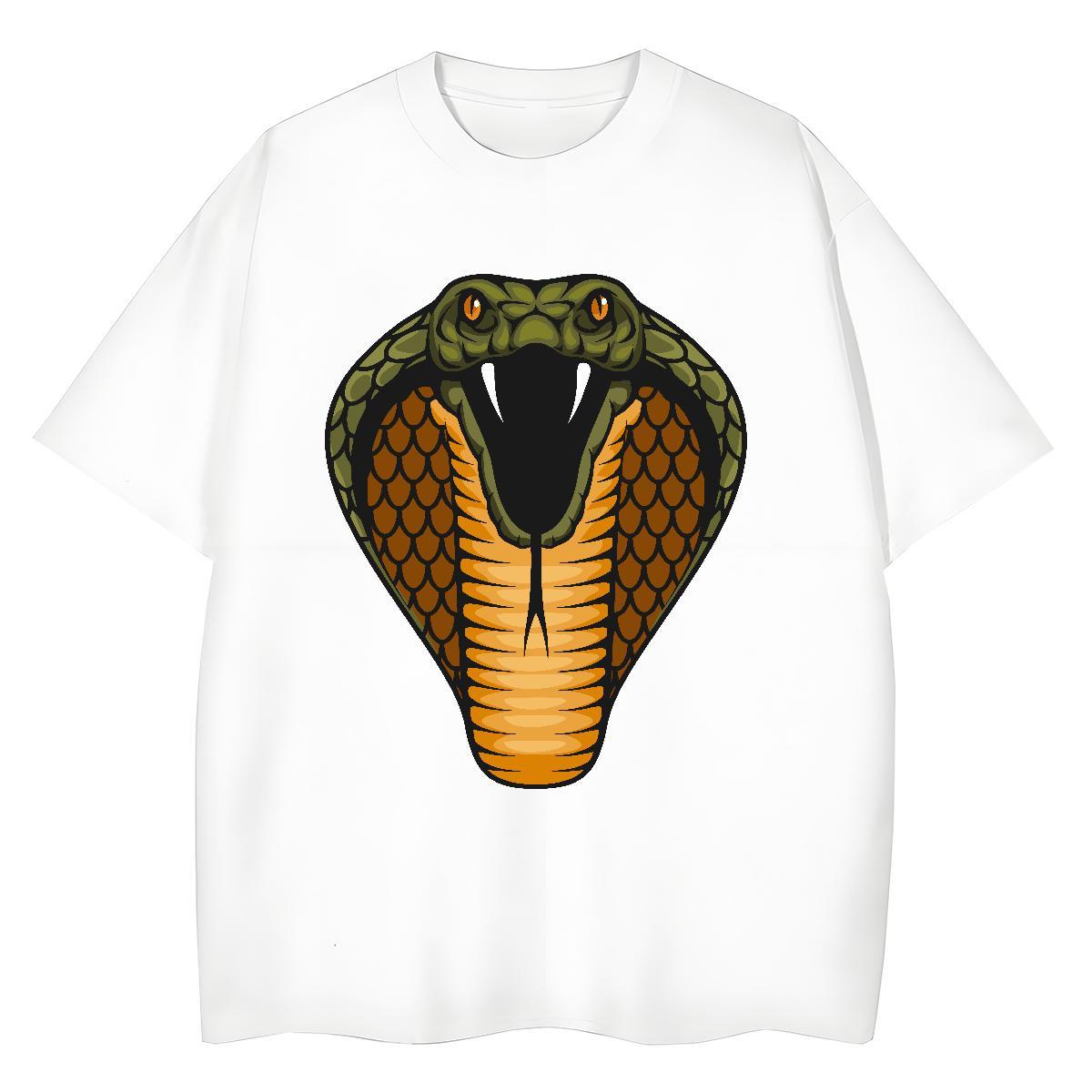 Classic T-Shirts cobra Breathable Short Sleeve Daily Outfit DIY Anime 100% Cotton 230g Tshirts Casual New Top Tees
