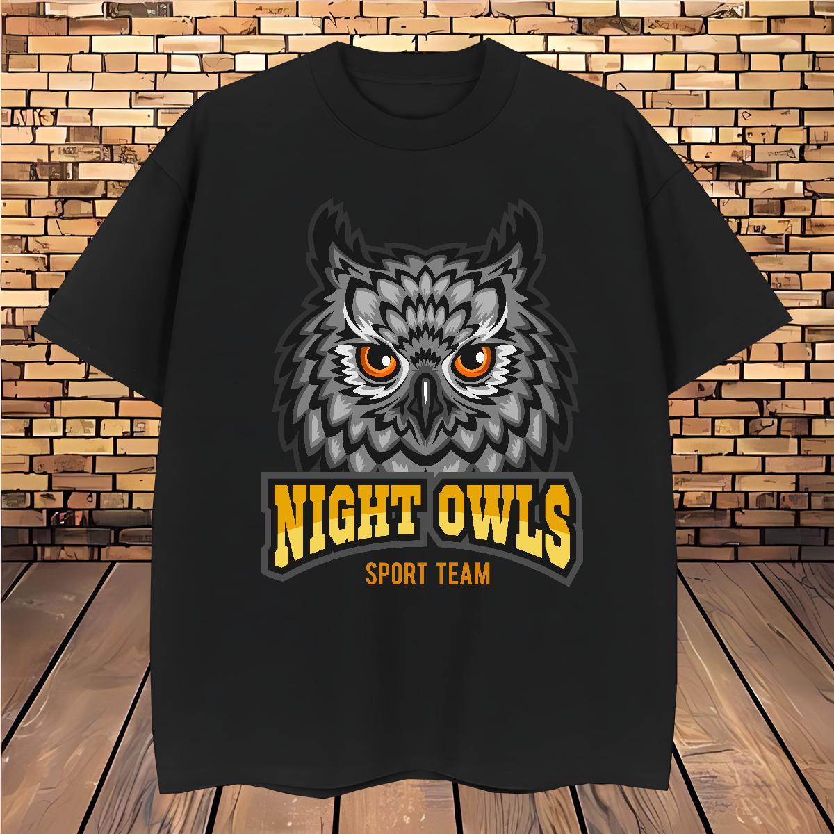 2024 Summer Mens Tshirts owl Street 230g 100% Cotton Tops Breathable Short Sleeve Wholesale T Shirts Men Custom Anime