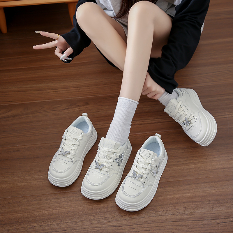Ddmysports Summer New Ins Korean Edition Trendy Little White For Female Students Thick Bottom Versatile Casual Sports Board Shoes Y OUTDOOR