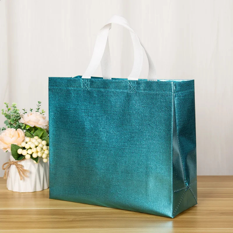 Shiny Laser Foldable Shopping Bag EcoFriendly Tote Bags Folding Pouch Portable Shopper Largecapacity Travel Grocery y250121