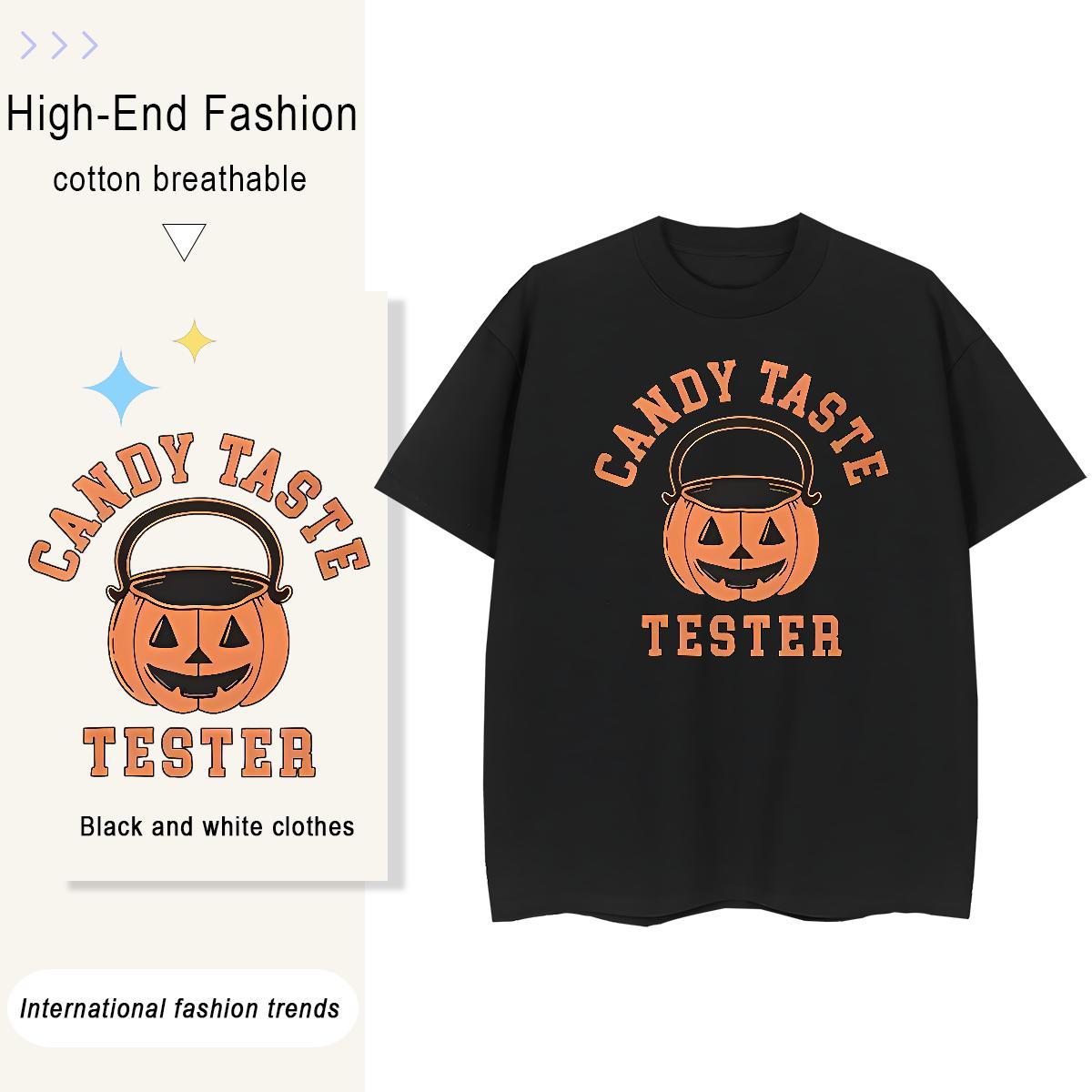 Classic Casual Mens Tshirts pumpkin Daily Outfit 230g Cotton Clothings Breathable Popular T-Shirts for Men DIY Printed
