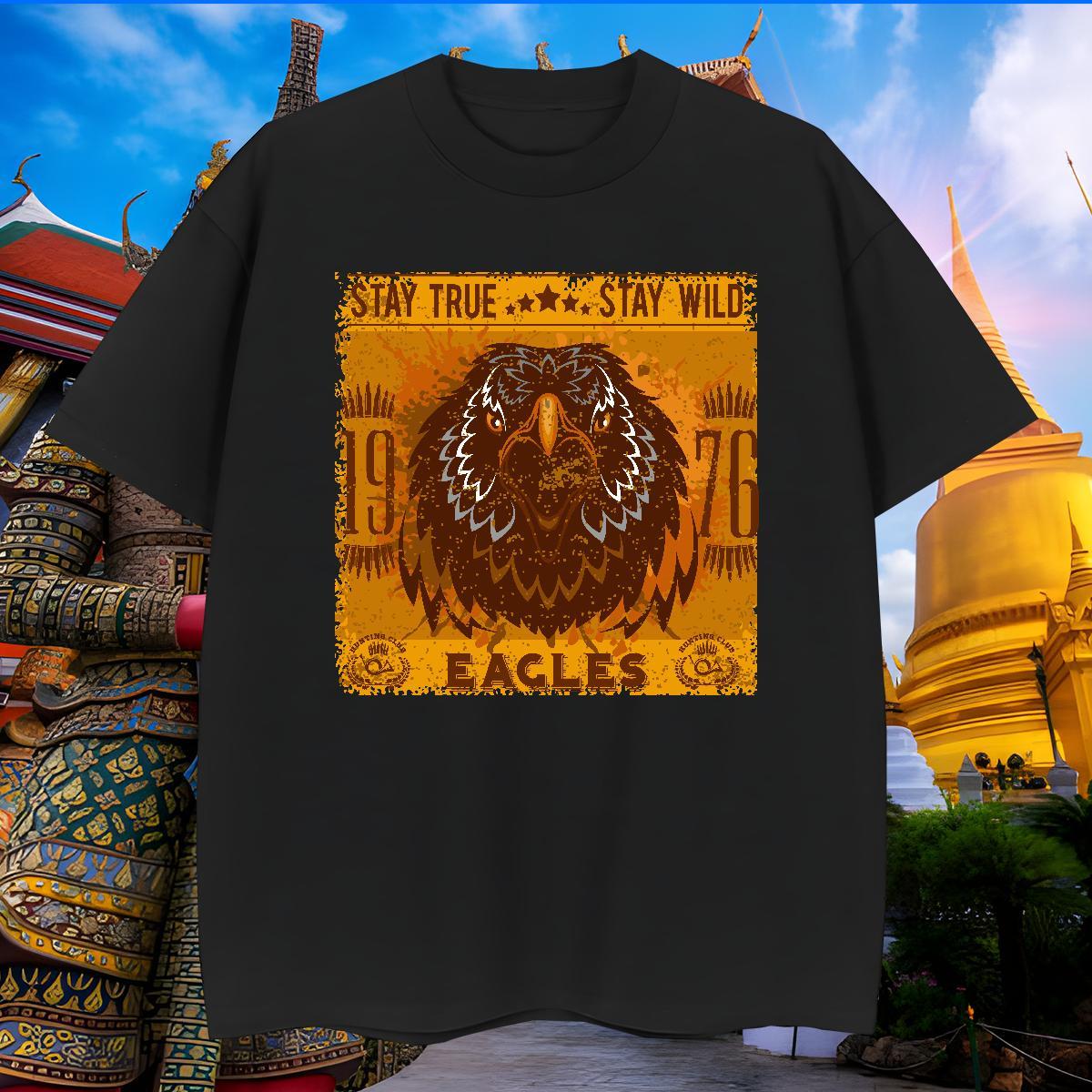 Popular Mens T Shirts eagle Round Neck Short Sleeve Sports Casual Black White 230g 100% Cotton Men Tees Factory Direct Tops Shirt
