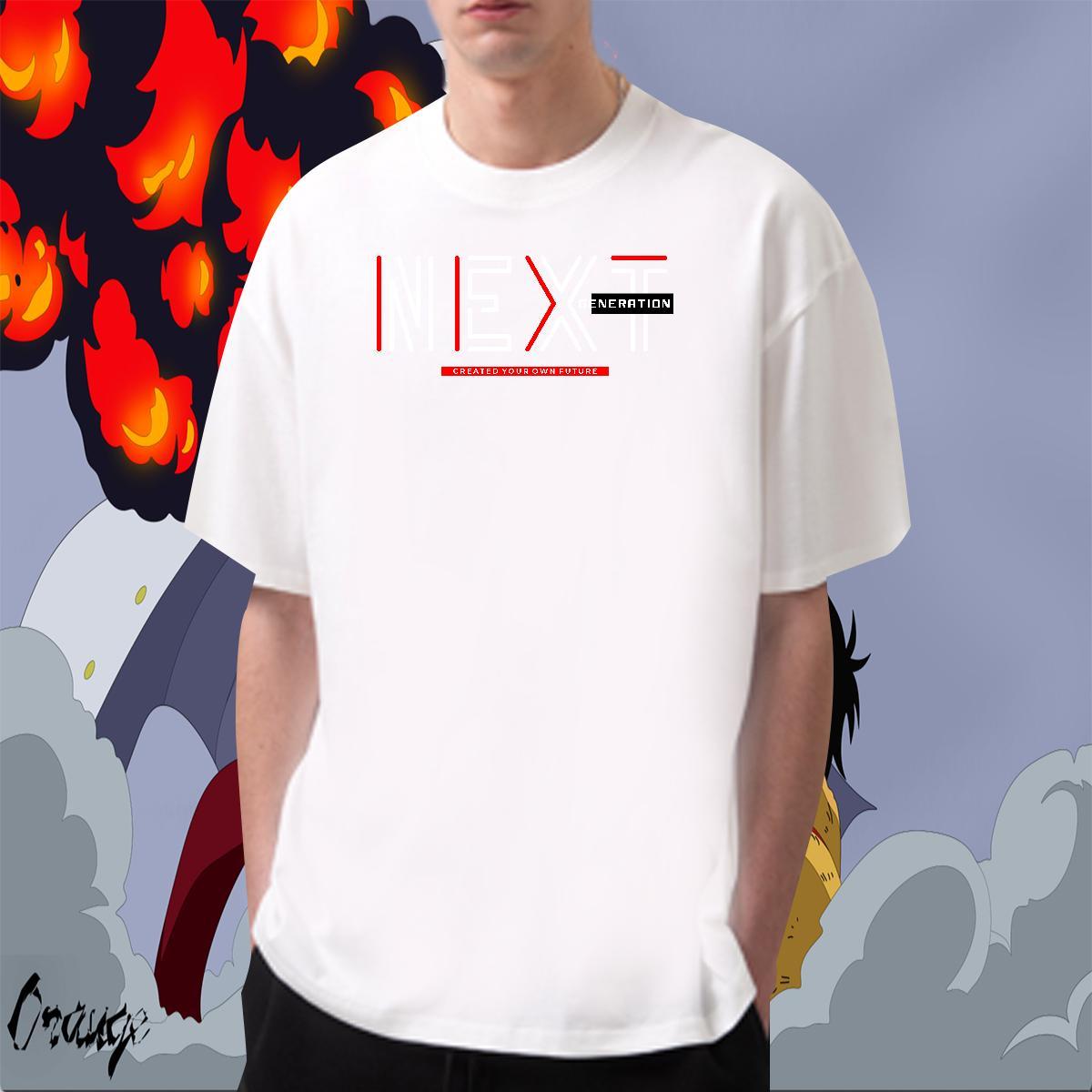 Loose Tshirts Street 230g 100% Cotton DIY Breathable Crew Neck letter T Shirts Men New Designer Wear