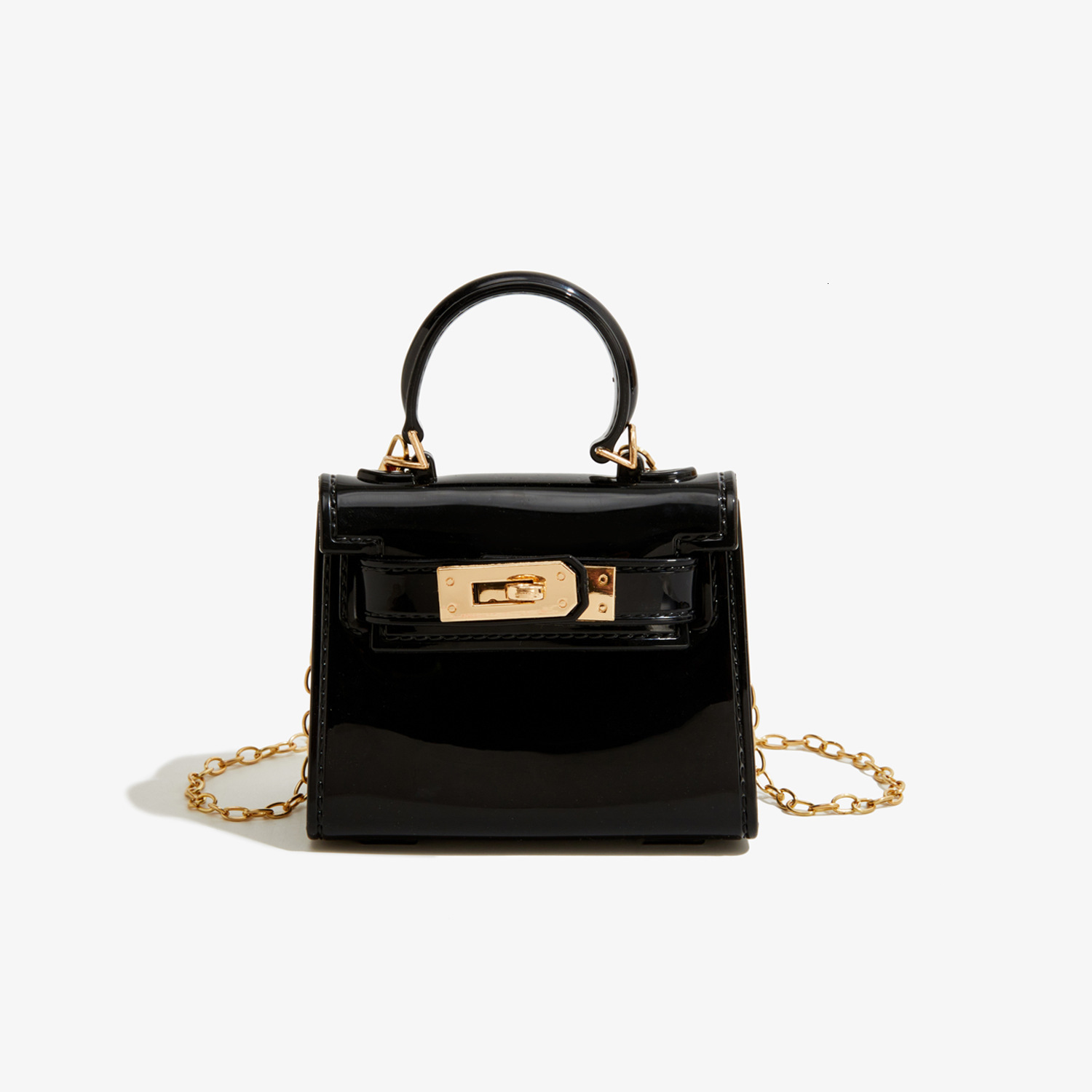 small square PVC Barbie jelly fashionable versatile dinner bag, dirt resistant and easy to wash, summer women's handbag