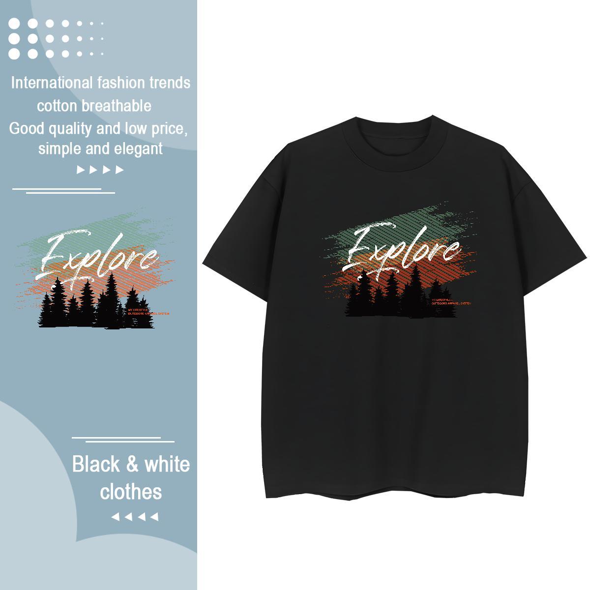 Fashion Design Tshirt for Man Woman grove Hip Hop 230g Cotton Tee Shirt Crew Neck Cool Design Man T Shirts Customized Print