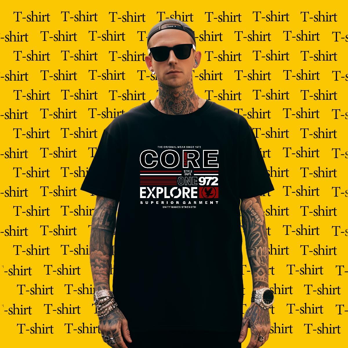 Loose letter Man T Shirts Casual Beach Mens Tshirts 230g 100% Cotton Designer Fashion Crew Neck Breathable Plus Size Custom Clothes