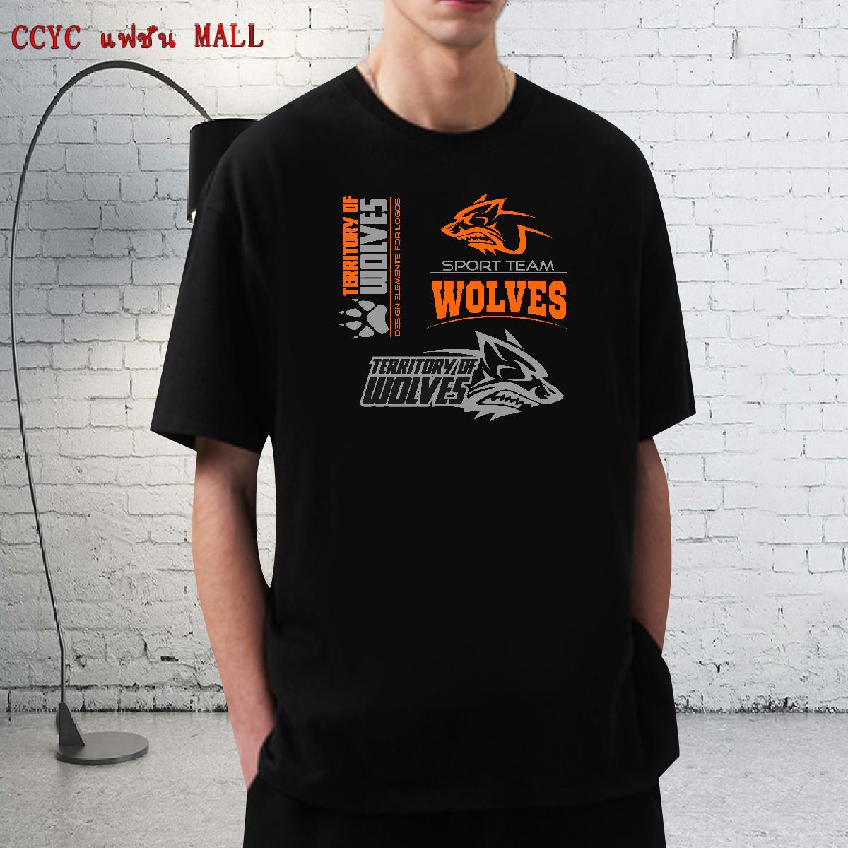 High Quality Men Clothes T-Shirt Street Casual 100% Cotton 230g DIY Printed Breathable Short Sleeve wolf T shirt 2024 Designer Tee Shirt