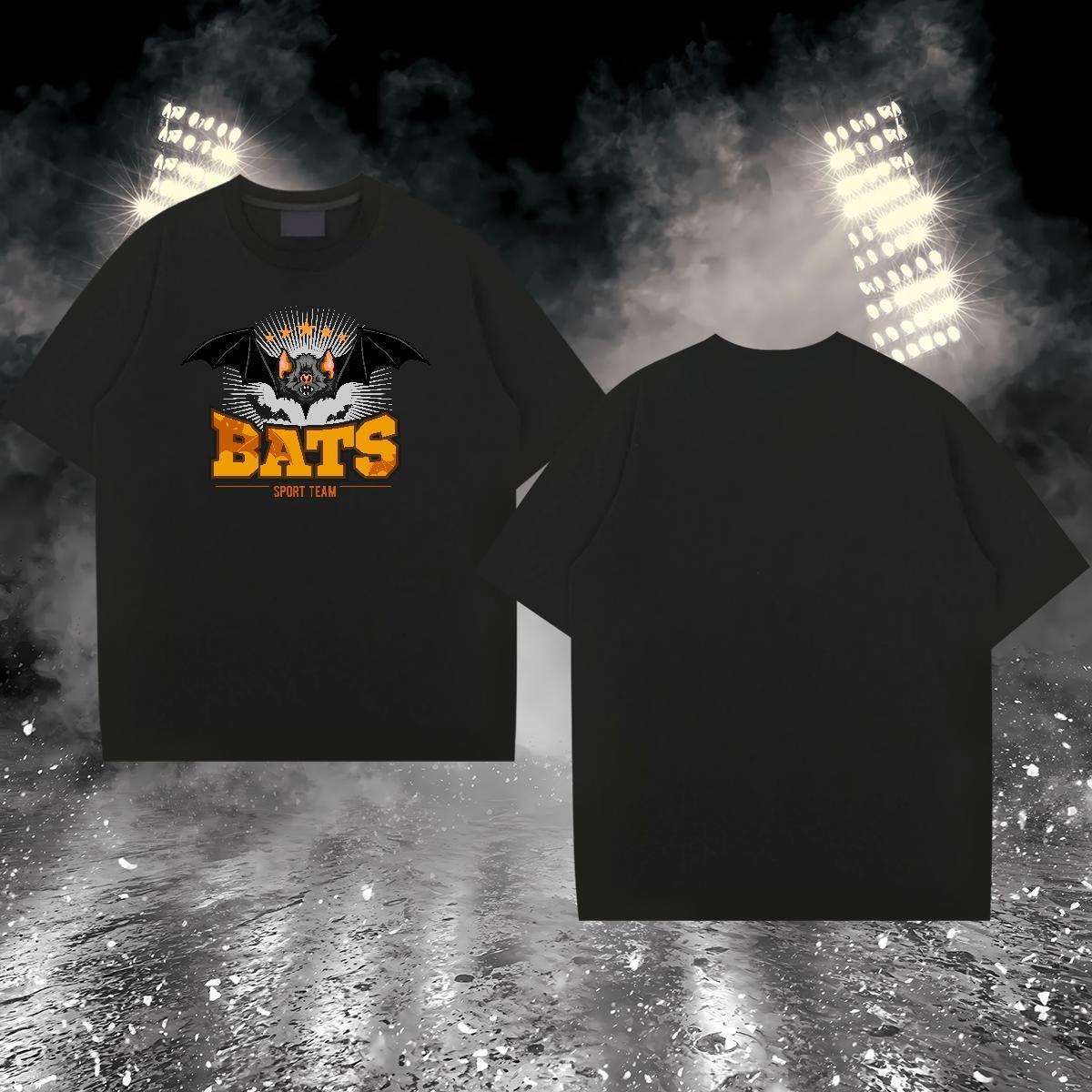 Loose Fit T-Shirts bat Breathable Crew Neck Spring Summer DIY Anime 230g Cotton Men Tshirts Fashion Casual Tops Tees
