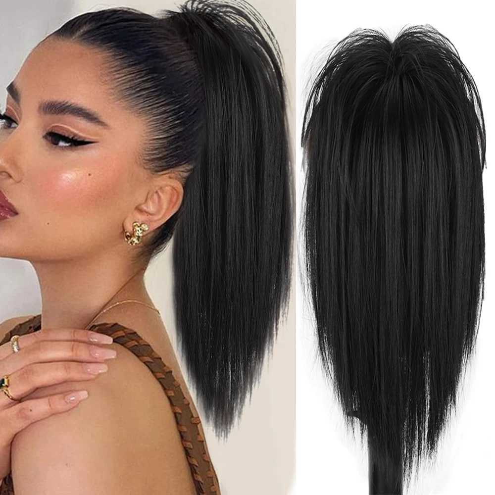 Waterfall synthetic wig grab clip fluffy sweet cool spicy girl ponytail W240817