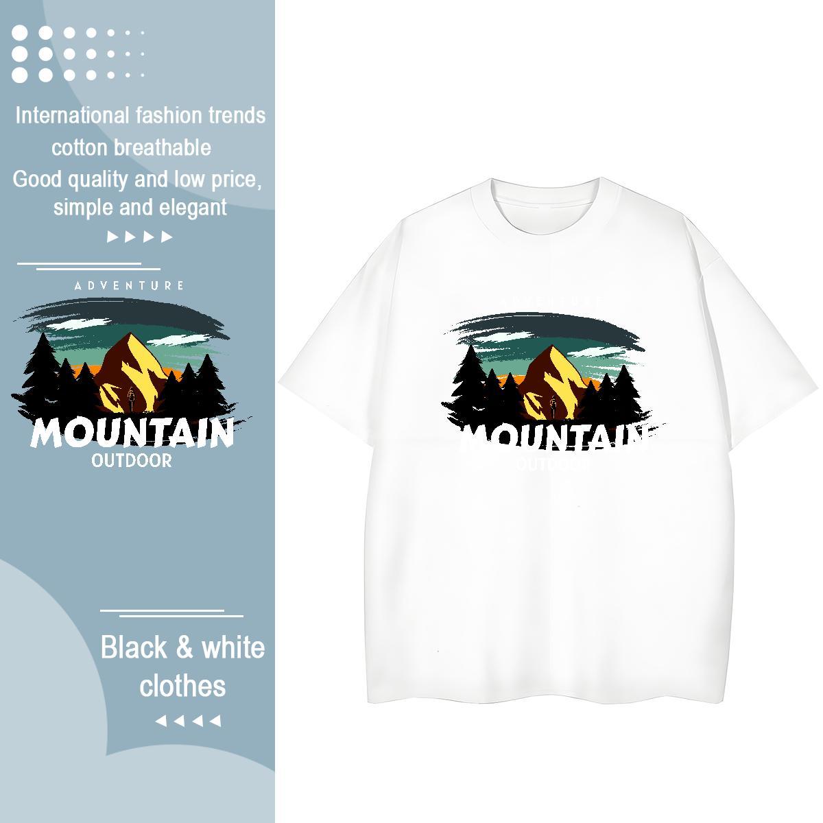 New Arrival Men Tops Tees tree Street Wear 230g Pure Cotton Tees Shirts O-Neck Short Sleeve Free Shipping T shirt Custom Big Size