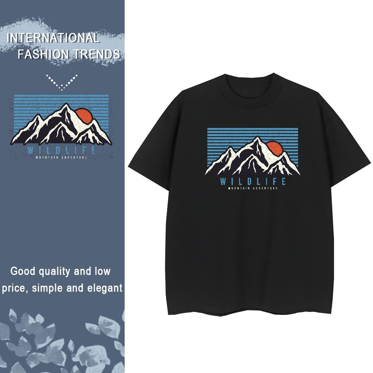 2024 Casual Lady T shirt Casual Beach Crew Neck Polos Designer 230g Pure Cotton mountains Custom Printing Women T Shirts