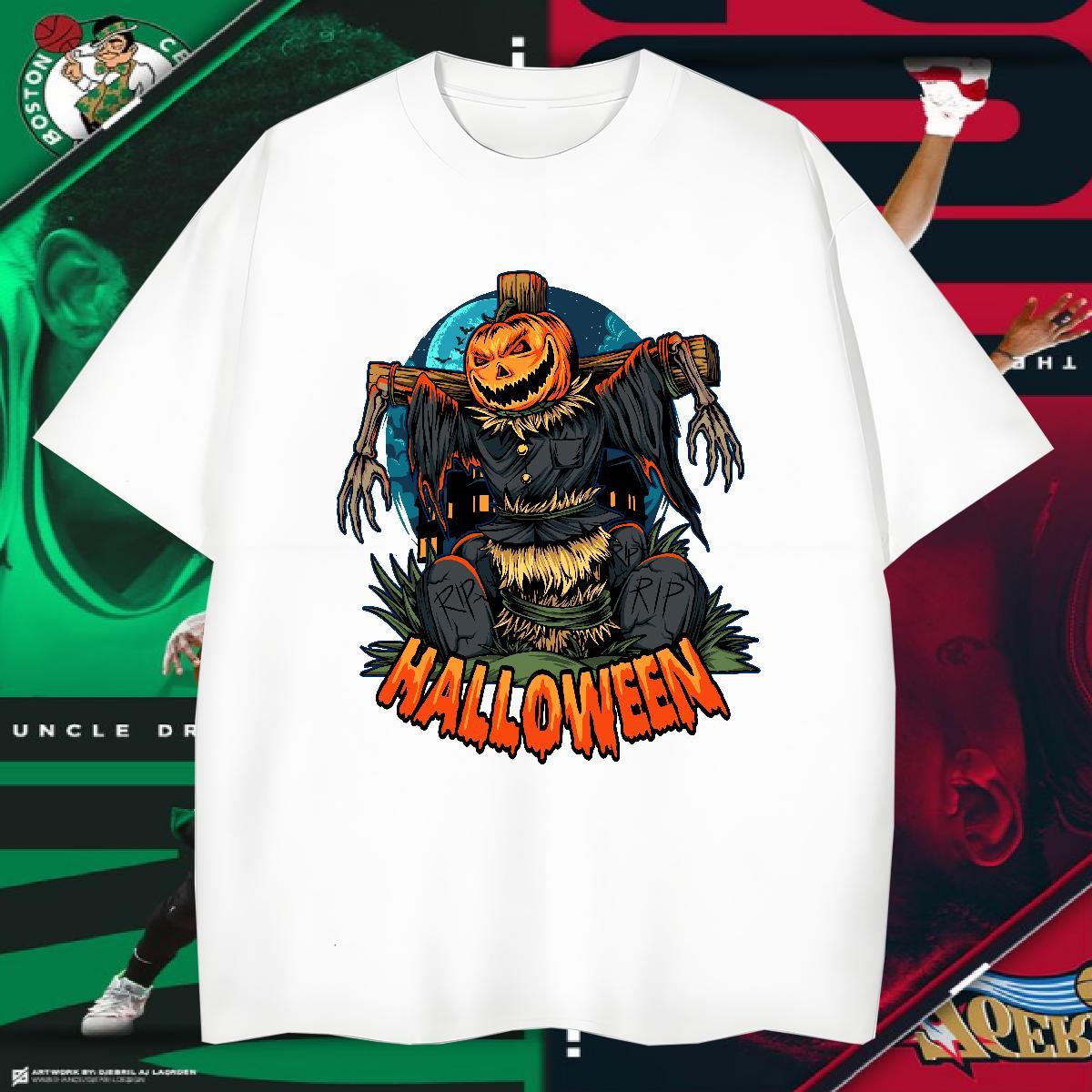 Loose Men T Shirts halloween Breathable Soft Hip Hop Street Custom Cartoon 100% Cotton 230g Mens Tshirts Designer Fashion Tees