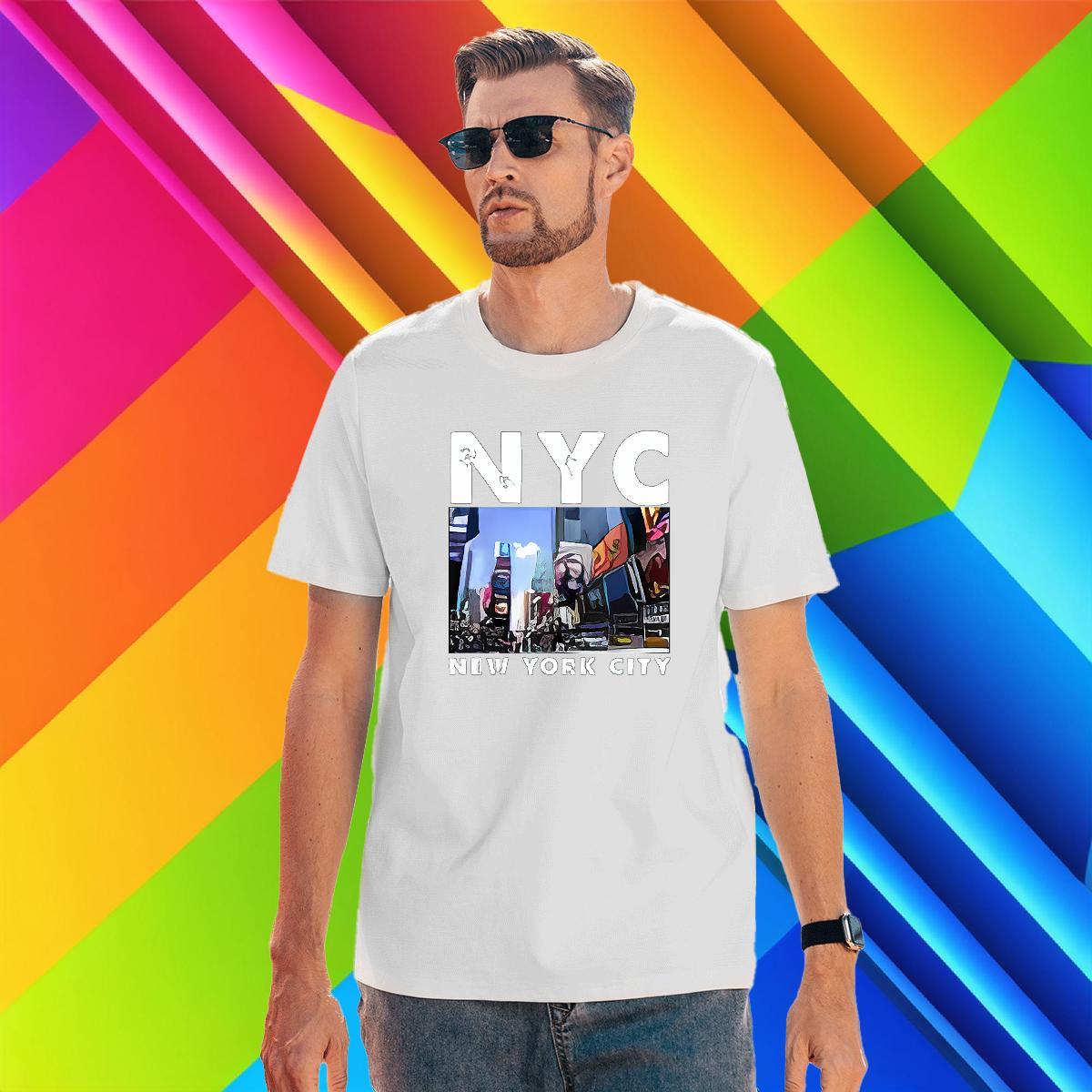 Popular New York 230g 100% Cotton Men Tops Tees Hip Hop Street Breathable Crew Neck Men T Shirts Fashion Designer Oversized 4XL Polos