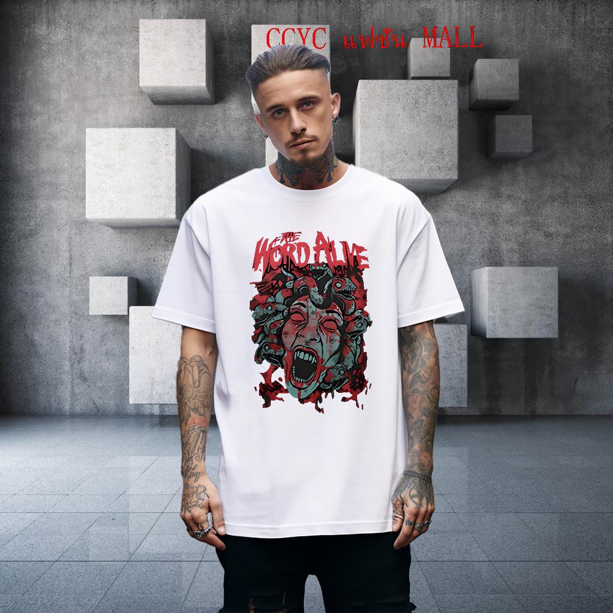 Free Shipping scary Men Tops Tees 230g 100% Cotton Man T Shirts Custom Print Oversized Casual Breathable Soft Cool Tees Shirts