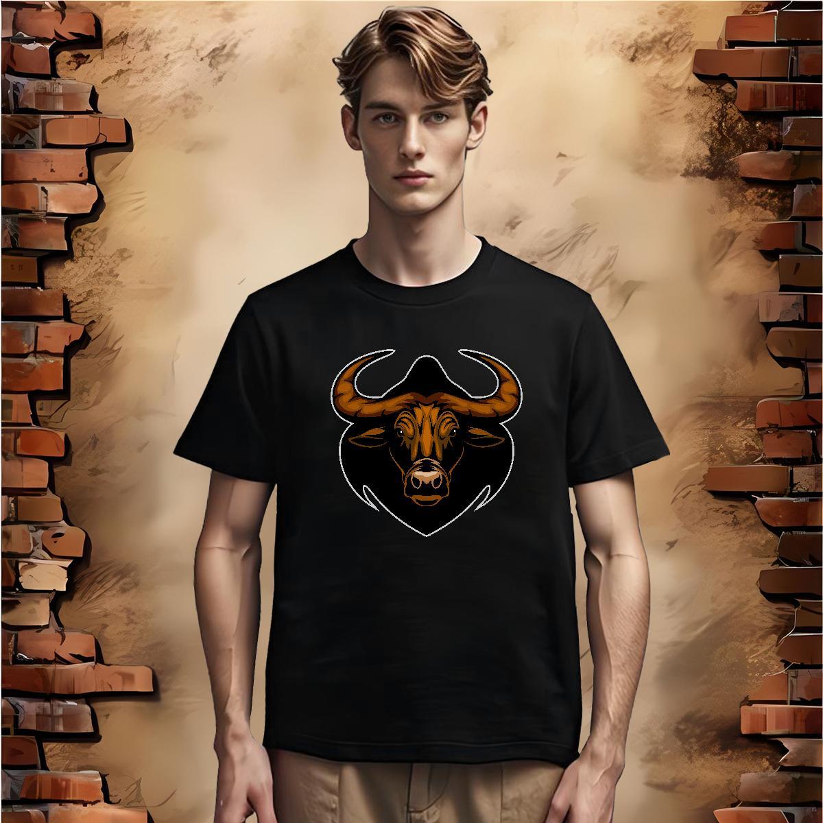T Shirts Men 230g Cotton bull Daily Wear Round Neck Short Sleeve Black White Men Tops Tees Fashion Casual High Quality Top Tees