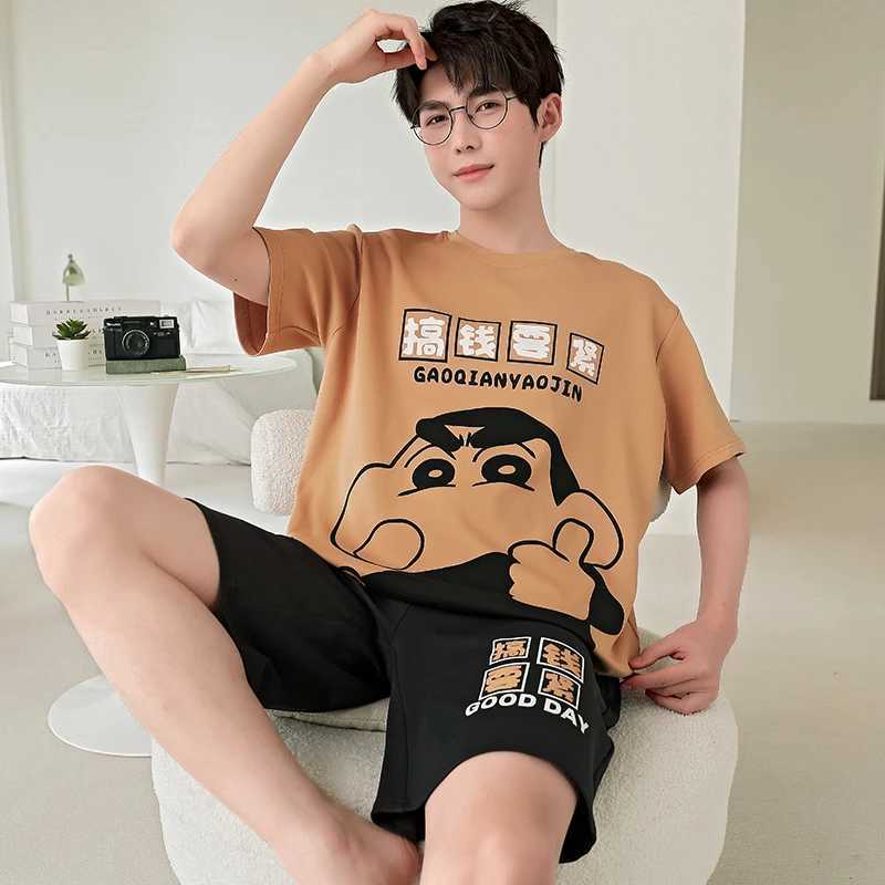 Summer mens sleepwear new cotton sleepwear large size 4XL shorts minimum value sleepwear soft casual sleepwearW240719
