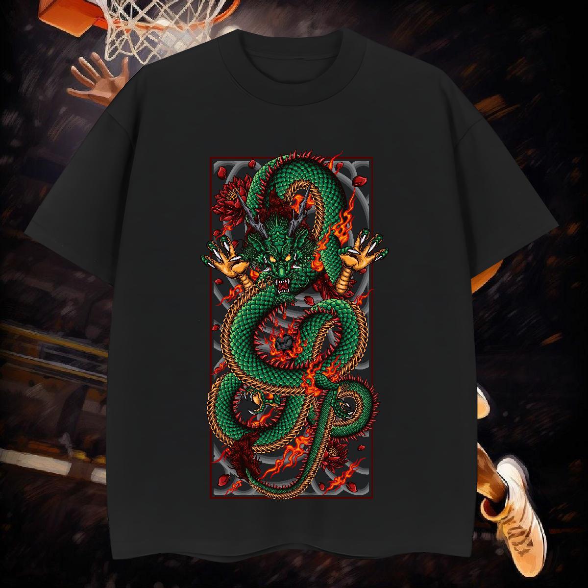 T shirt 230g Pure Cotton dragon Spring Summer Breathable Oversized 4XL Couples T Shirts Designer Brand Tops Tees