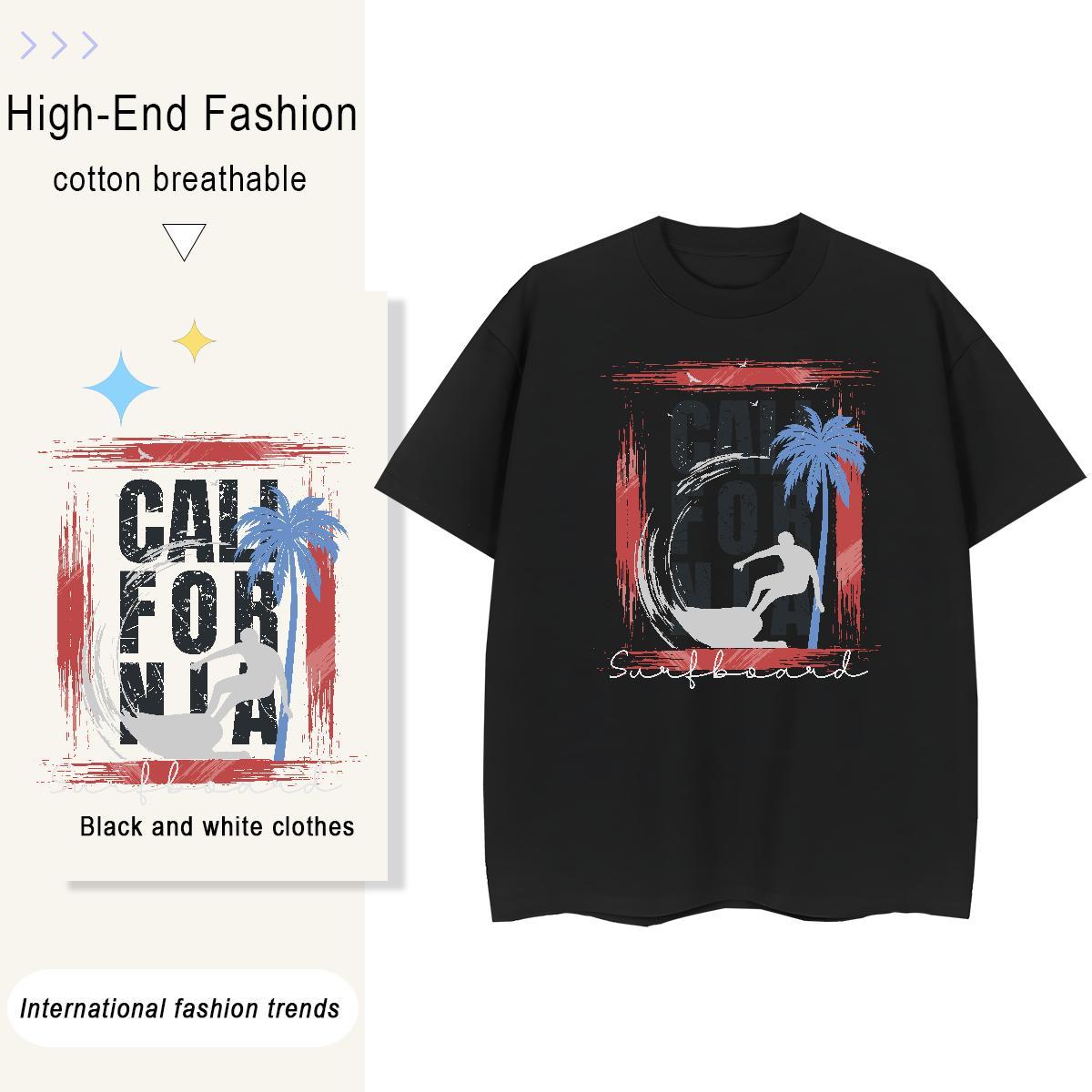 Designer letter 230g Pure Cotton Men Tops Tees Outdoor O-Neck Short Sleeve T-Shirts Classic Casual Cartoon Printing L-4XL Clothes