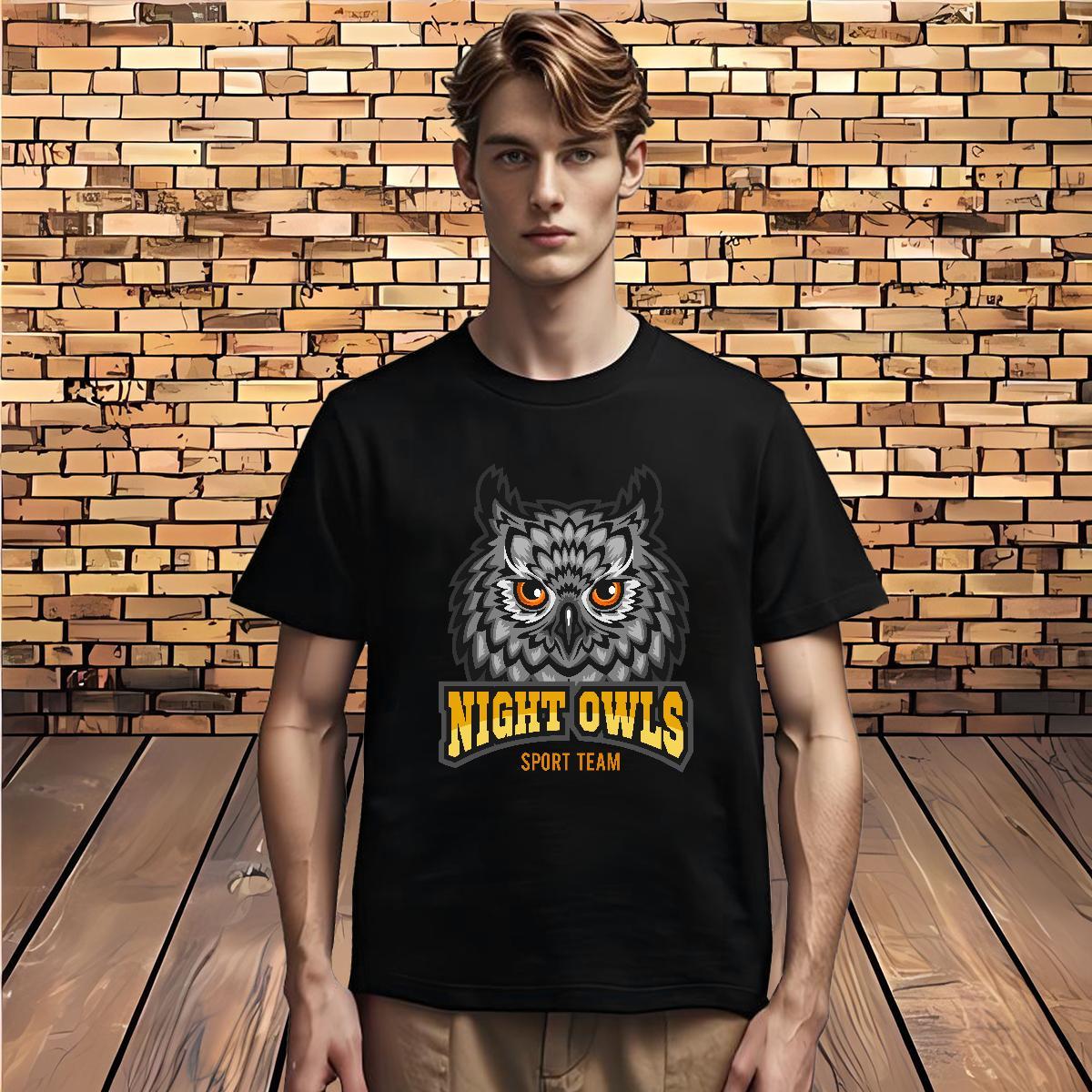 2024 Summer Mens Tshirts owl Street 230g 100% Cotton Tops Breathable Short Sleeve Wholesale T Shirts Men Custom Anime