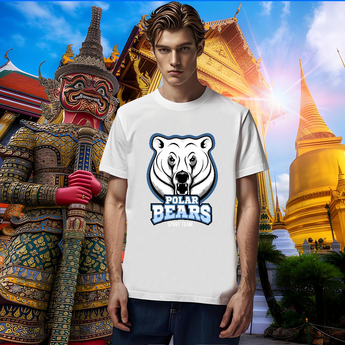 Loose T Shirts Men bear Breathable Crew Neck Sports Casual Custom Print Oversized 230g Cotton Men Tops Tees 2024 New Top Tees