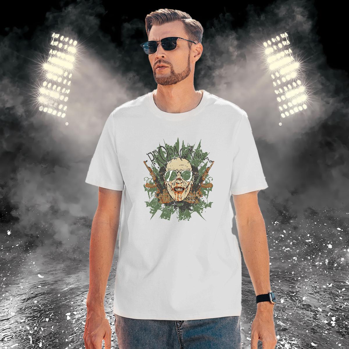 Designer T-Shirts for Men long-barrelled gun Breathable Soft Summer Casual Anime Print 230g Cotton Men Clothes T-Shirt Designer Fashion Wear