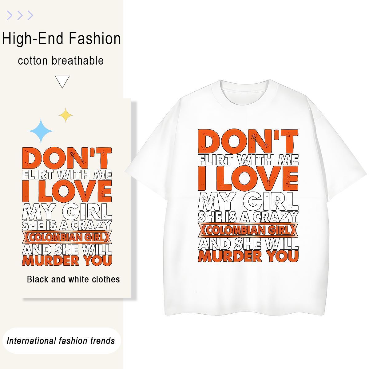 Loose Men Clothes T-Shirt Hip Hop Street 230g Pure Cotton Oversized Round Neck Short Sleeve letter T Shirts Men New Top Tees