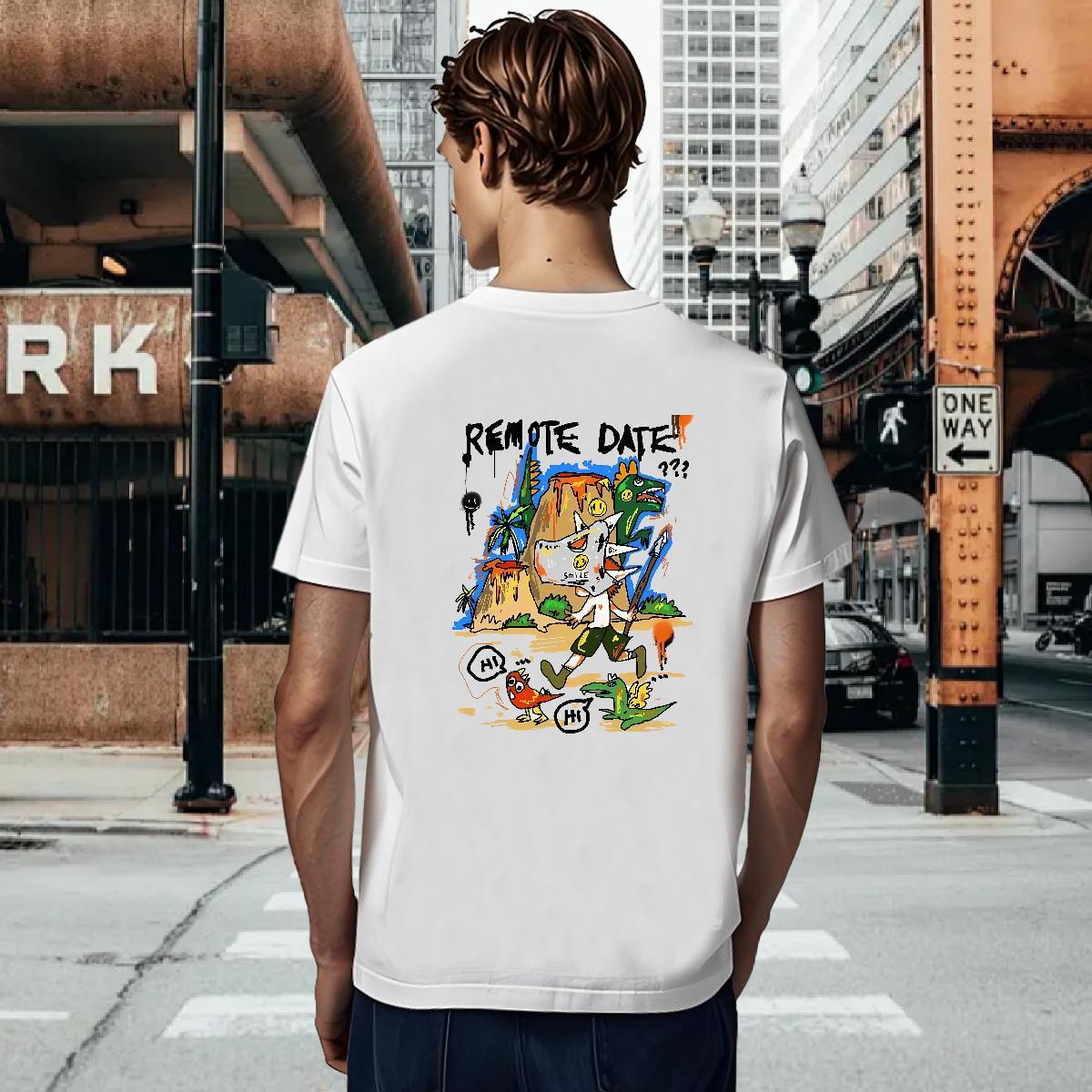 T-Shirts 230g Pure Cotton cartoon Street Breathable Short Sleeve Custom Printing Tshirt for Man Woman Fashion Designer Wholesale Wear
