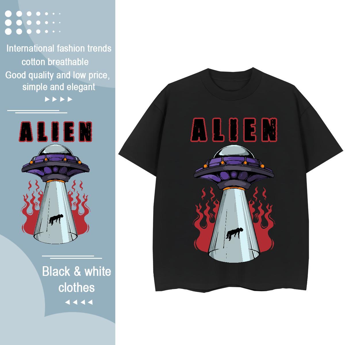 Custom Couples T Shirts Casual Daily Wear Crew Neck Breathable Tees High quality 230g 100% Cotton ET DIY Anime T shirt