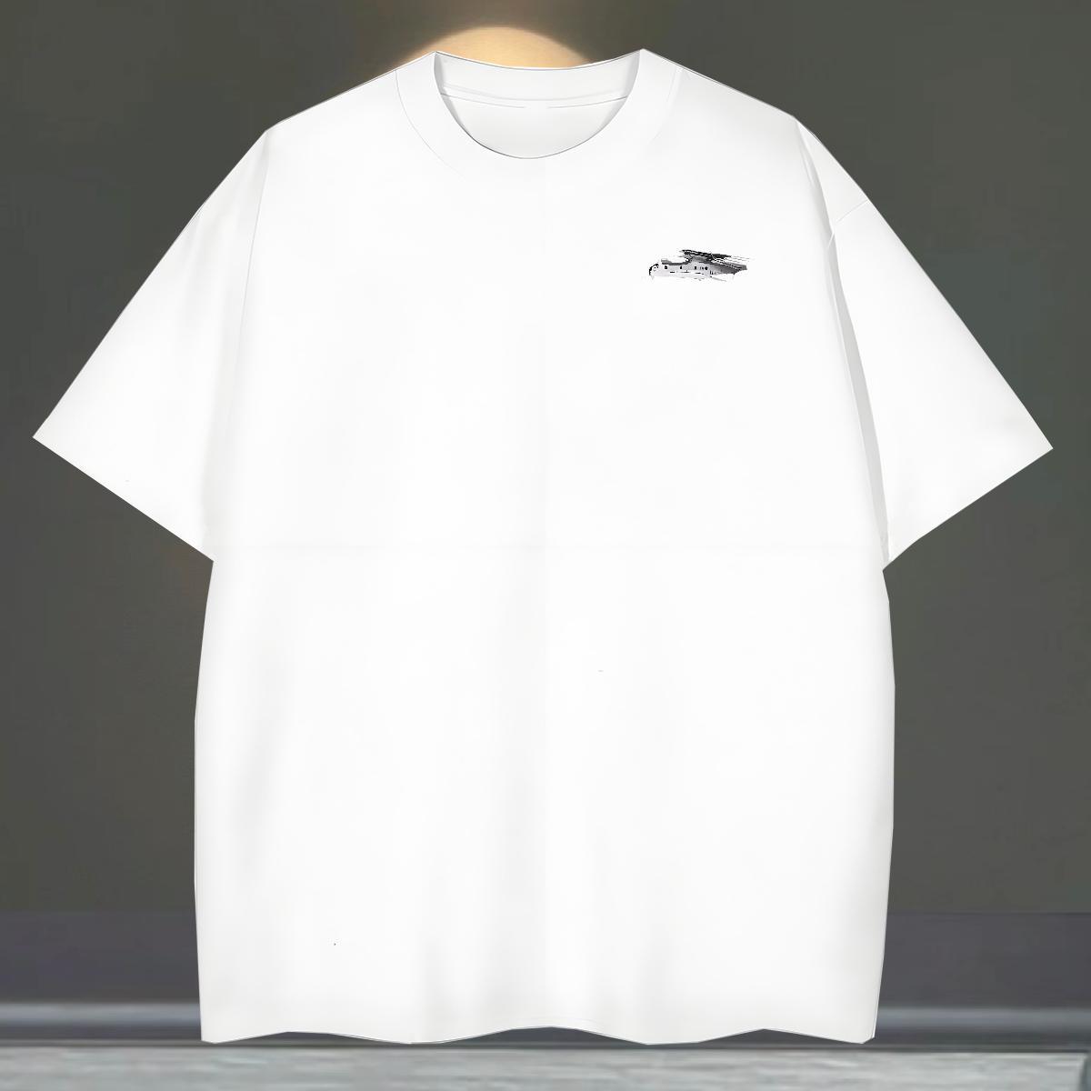 Free Shipping Mens Tshirts Daily Wear 230g Pure Cotton Oversized O-Neck Short Sleeve plane T Shirt For Man Fashion Tops