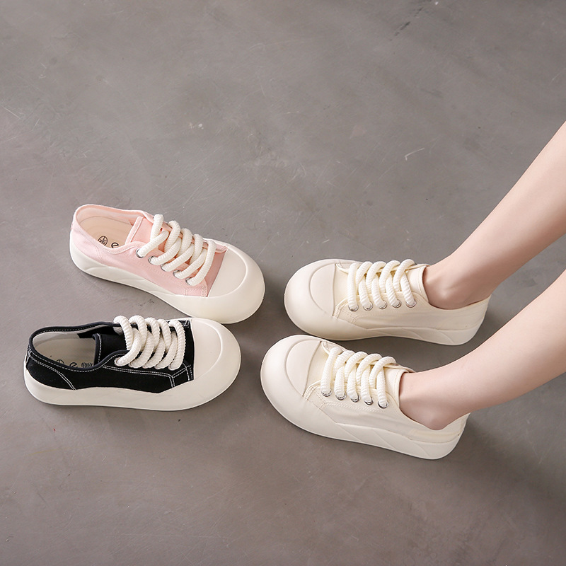 Ddmysports Canvas Women New Student Korean Version Ins Versatile Thick Soled Board For Spring And Autumn Casual Shoes TP OUTDOOR