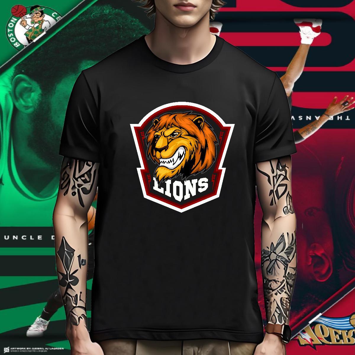 Cool Design T-Shirts lion Round Neck Short Sleeve Sport Plus Size Cartoon 230g Cotton Men Tops Tees Designer Wear