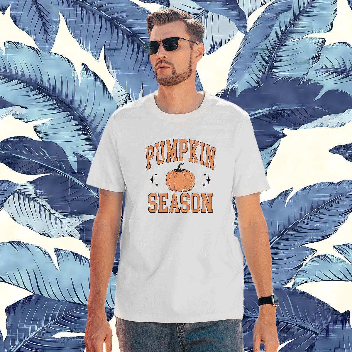 Loose T-Shirts pumpkin Short Sleeve O-Neck Casual Custom Print Plus Size 100% Cotton 230g Tshirts New Arrival Tee Shirt