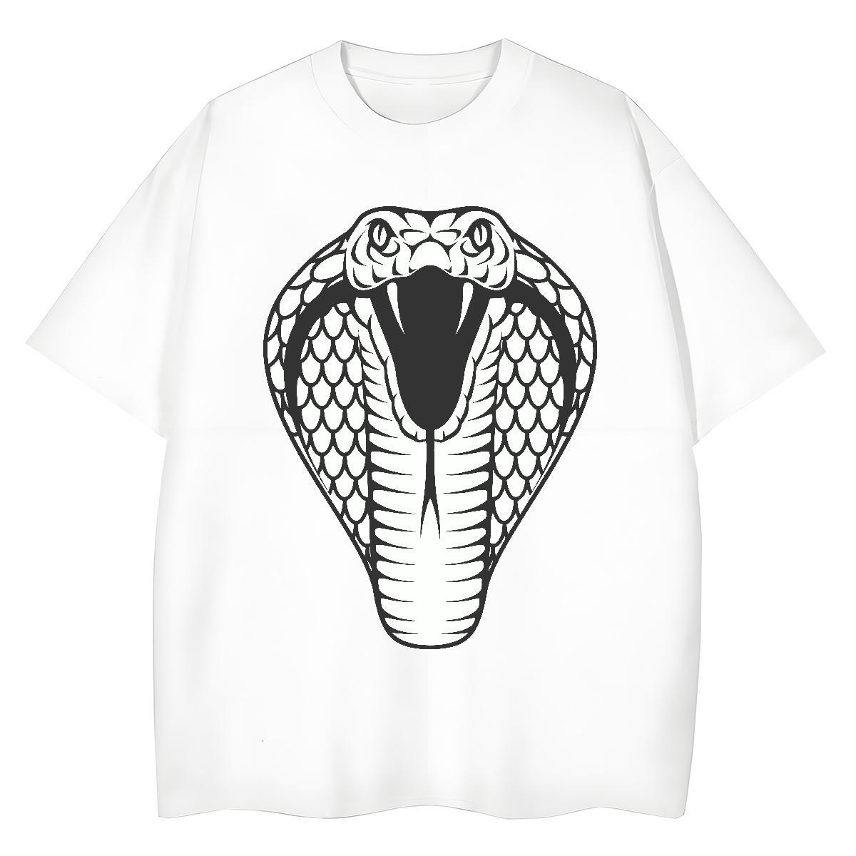 TOP Quality T-Shirts cobra Short Sleeve O-Neck Anime Printing Street Oversized 230g 100% Cotton Couples T Shirts Designer Tee Shirt