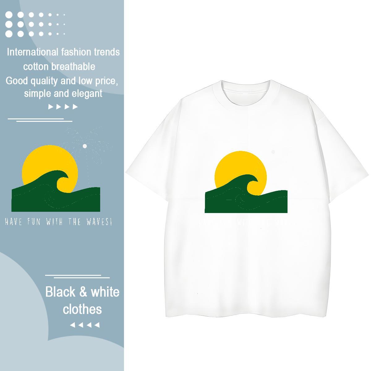 Fashion Casual Woman Tshirt Daily Outfit Breathable Short Sleeve Polos Designer Nice 230g Cotton beach Custom Printing T-Shirts for Women
