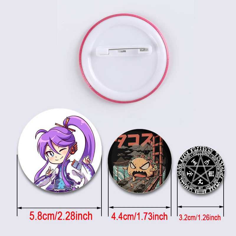 Cartoon series badge handmade tinplate brooch for backpack clothing gift accessories W240815