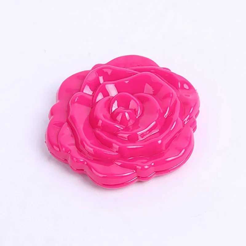 Mini Rose Makeup Mirror Double Sides Folding Makeup Vanity Hand Mirror Pocket Mirror Round Vanity Cosmetic Compact Y240819