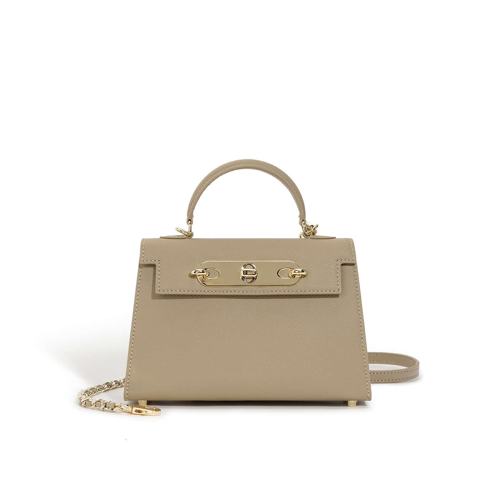Designer Totes Versatile Cowhide Crossbody: Elegant Chain Bag Small Square Flap Commuter Handbag - Lightweight For Daily Use