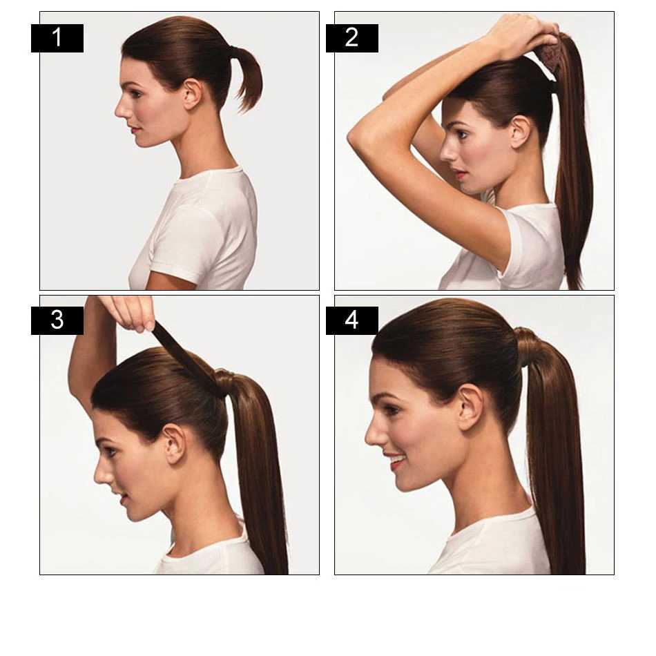 BHF artificial ponytail straight hair Russian machine Remy ponytail extension 2# dark brown 613# blonde 120g 24 inch clip on wig W240817