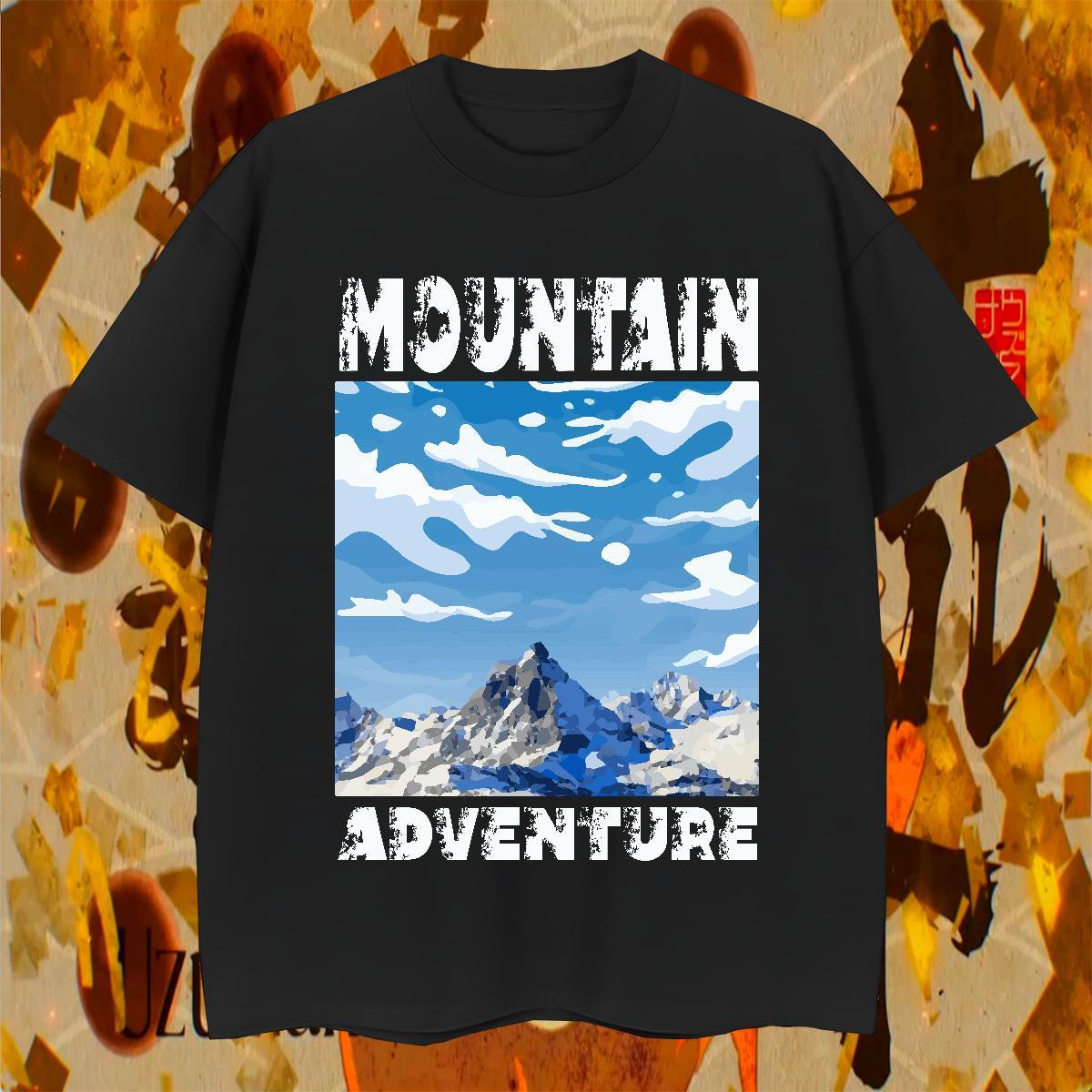 Cool Design Tshirt for Man Woman Beach 100% Cotton 230g Oversized 3XL 4XL Breathable Crew Neck mountains Men T Shirts Fashion New Tops Shirt