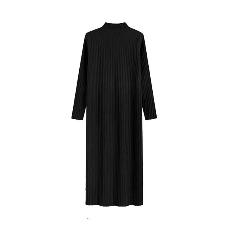 Autumn and Winter Womens Set Korean Checkered Jacket Paired with Slim and Loose Long Sleeved Knitted Dress Two-piece Set 240820