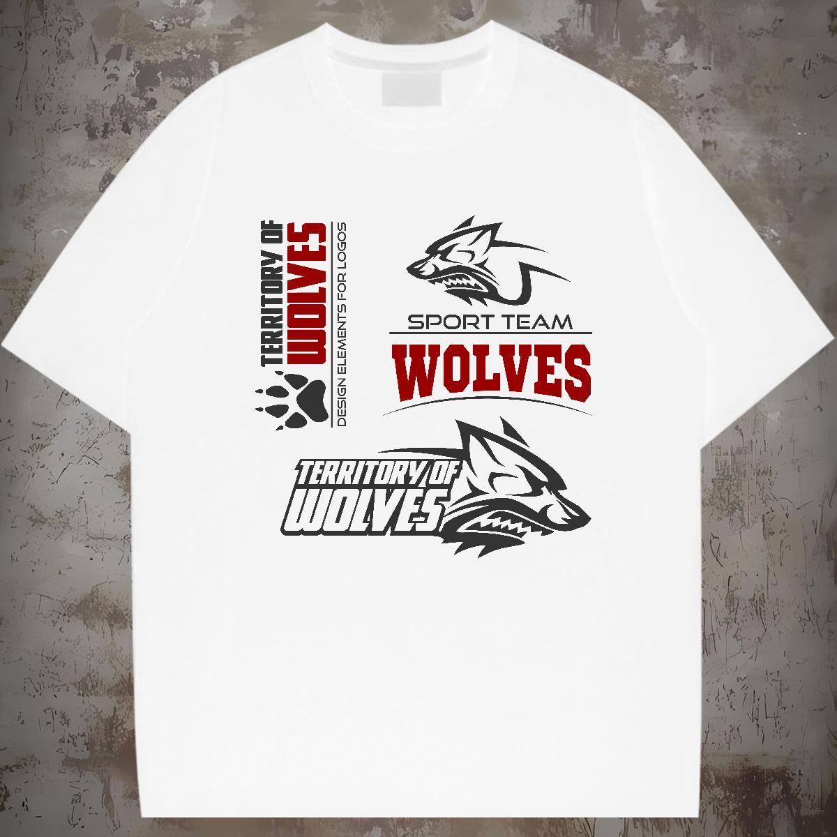 Soft T Shirt For Man wolf Breathable Soft Hip Hop Plus Size Custom 230g 100% Cotton Couples T Shirts 2024 Designer Tops Tees