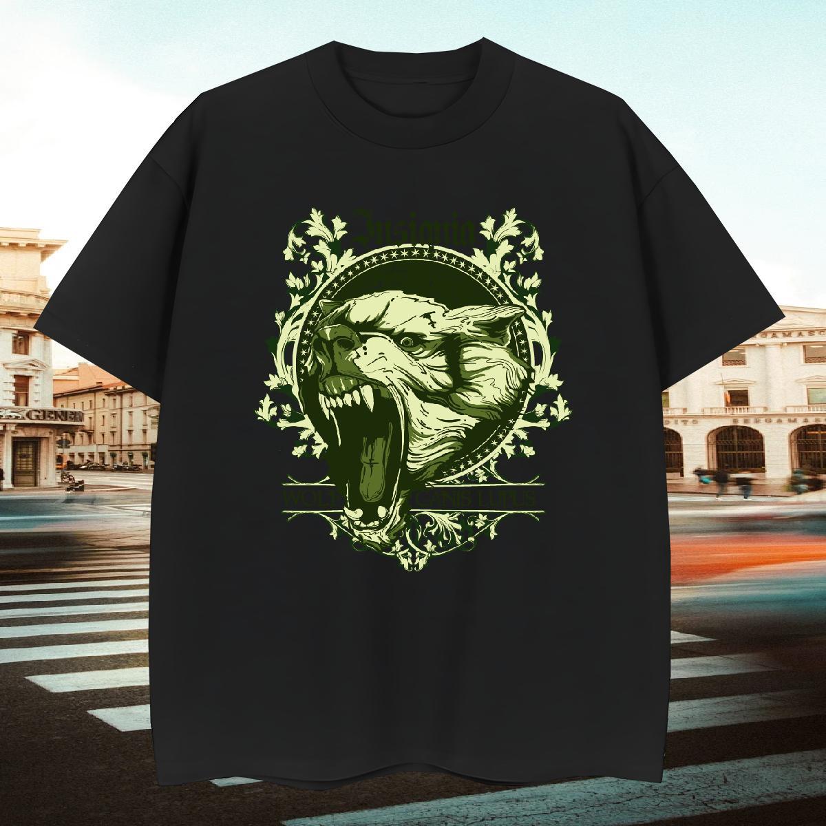 Comfortable T-Shirts for Men lion Short Sleeve O-Neck Spring Summer Custom Print Oversized 100% Cotton 230g Men Clothes T-Shirt Classic Casual Tees Sh